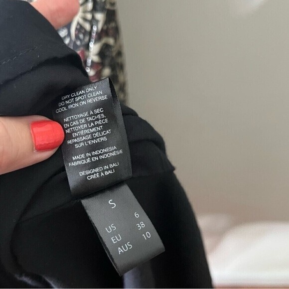 Magali Pascal Augustine Maxi Dress Size Small Black Floral Lurex Halter Tiered - Picture 10 of 12